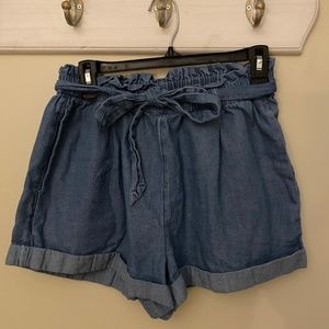 American Eagle High Waist Paperbag Shorts